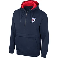 Sweat à capuche demi-zip Colosseum Navy Pennsylvania Quakers Team pour homme