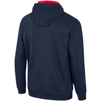 Men's Colosseum Navy Pennsylvania Quakers Team Half-Zip Pullover Hoodie