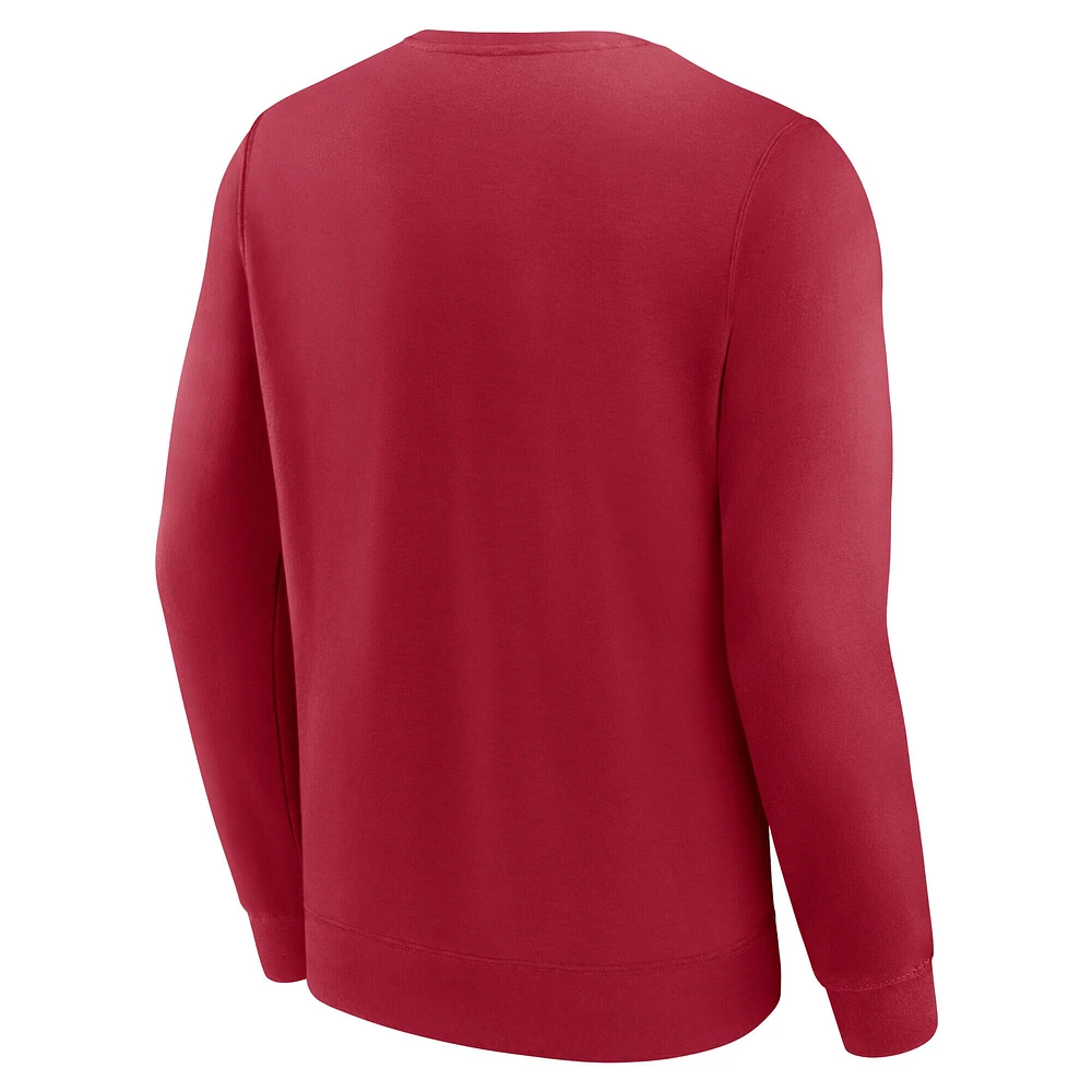 Men's Fanatics Red Pennsylvania Quakers Short Name Pullover Sweatshirt