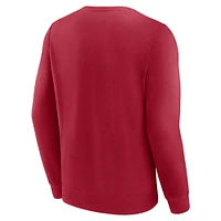 Men's Fanatics Red Pennsylvania Quakers Short Name Pullover Sweatshirt