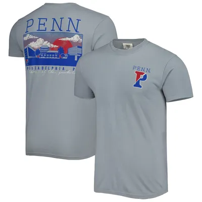 T-shirt gris pour homme Pennsylvania Quakers Campus Scenery Comfort Color