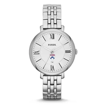 Pennsylvania Quakers Fossil Women's Jacqueline Stainless Steel Watch - Silver