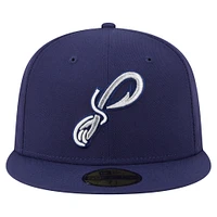 Men's New Era  Navy Pensacola Blue Wahoos Authentic Collection 59FIFTY Fitted Hat