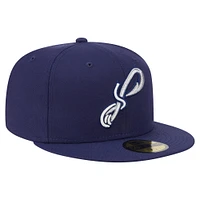 Men's New Era  Navy Pensacola Blue Wahoos Authentic Collection 59FIFTY Fitted Hat