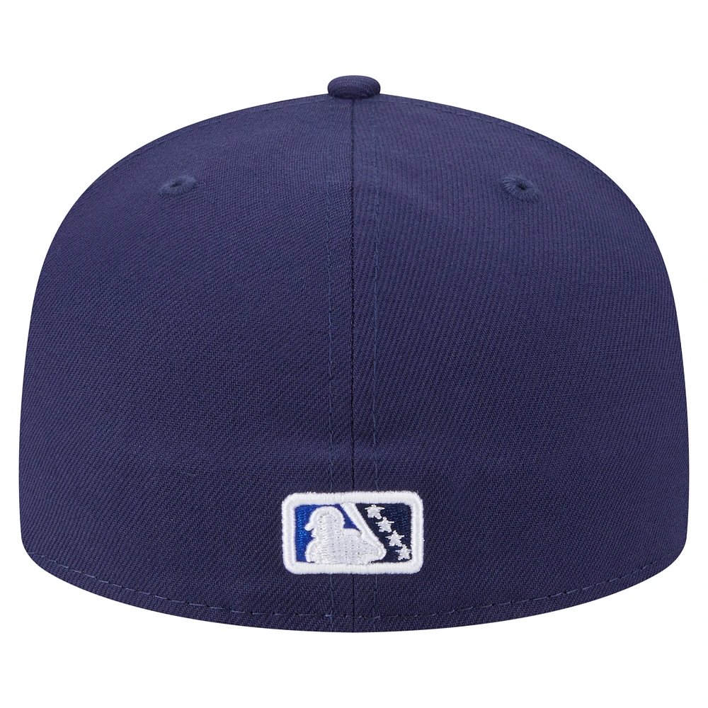 Men's New Era  Navy Pensacola Blue Wahoos Authentic Collection 59FIFTY Fitted Hat
