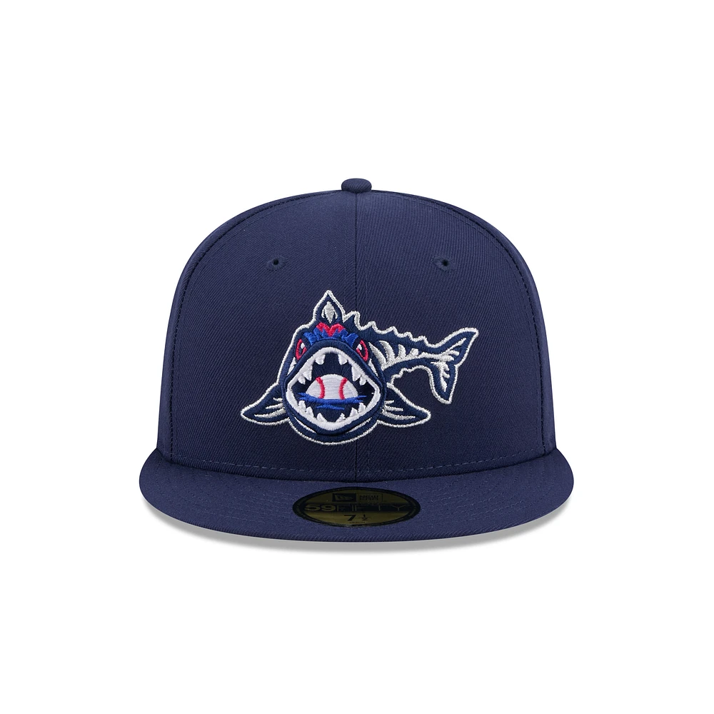 Casquette ajustée 59FIFTY bleu marine Pensacola Blue Wahoos Theme Nights de New Era pour homme