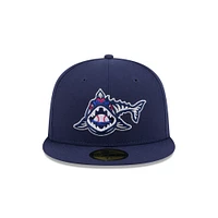 Casquette ajustée 59FIFTY bleu marine Pensacola Blue Wahoos Theme Nights de New Era pour homme
