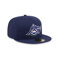 Casquette ajustée 59FIFTY bleu marine Pensacola Blue Wahoos Theme Nights de New Era pour homme