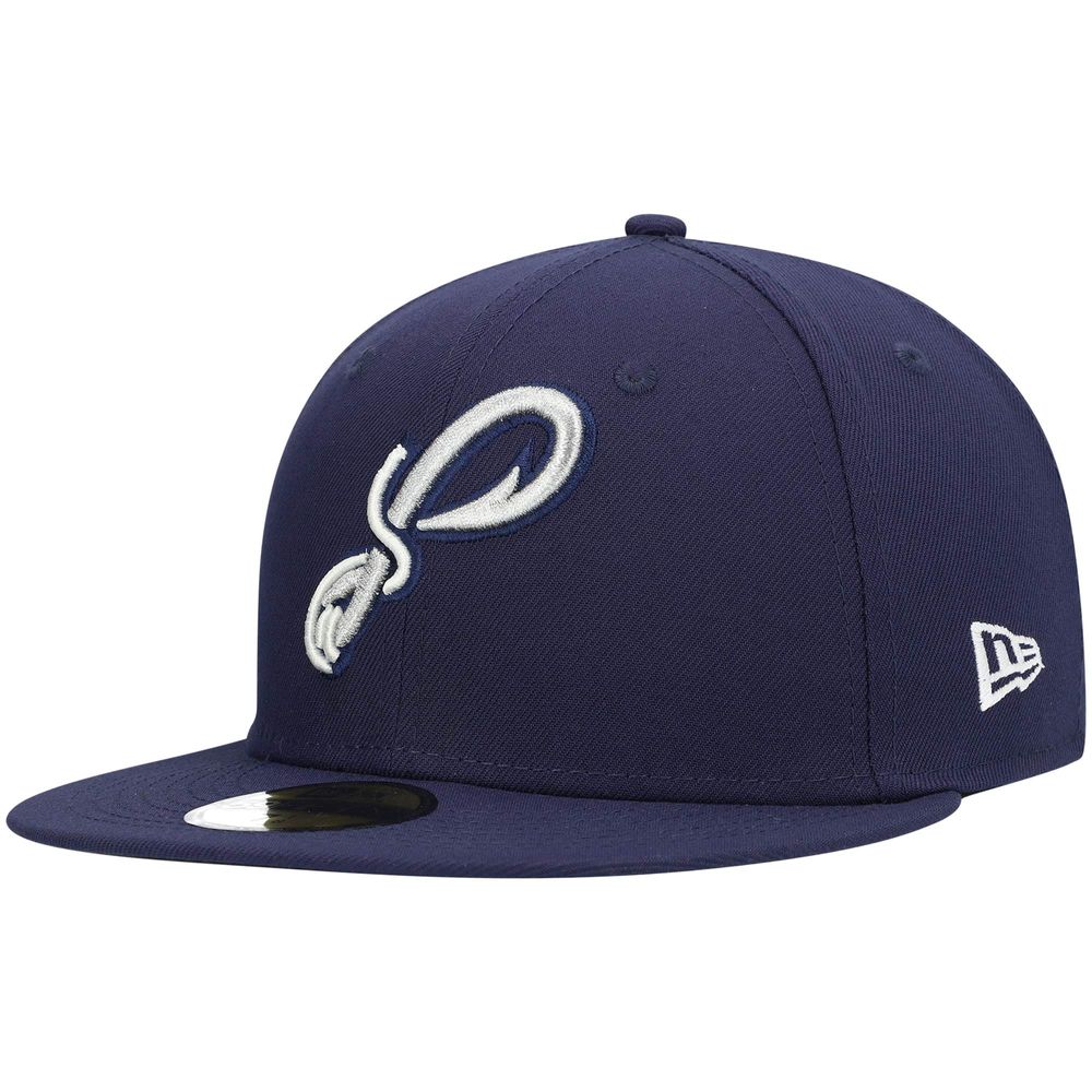 Men's New Era Navy Pensacola Blue Wahoos Authentic Collection Team Alternate 59FIFTY Fitted Hat