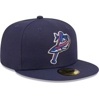 Men's New Era Navy Pensacola Blue Wahoos Authentic Collection Team Game 59FIFTY Fitted Hat