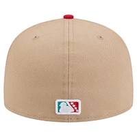 Men's New Era Tan Pensacola Blue Wahoos Copa de la Diversión 59FIFTY Fitted Hat