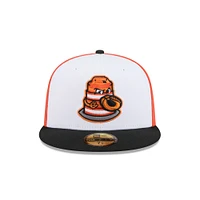 Men's New Era  White Peoria Chiefs Theme Nights 59FIFTY Fitted Hat
