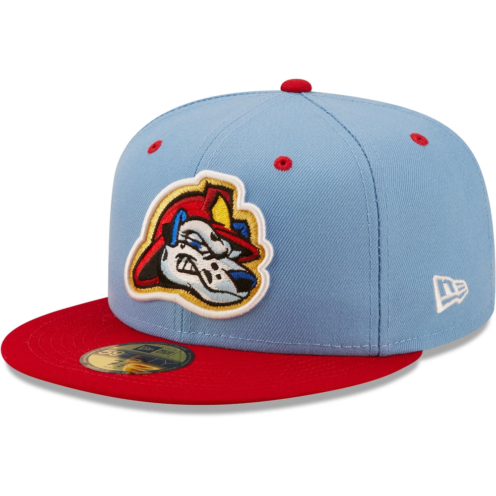 Casquette ajustée 59FIFTY pour homme Peoria Chiefs Authentic Collection New Era bleu clair