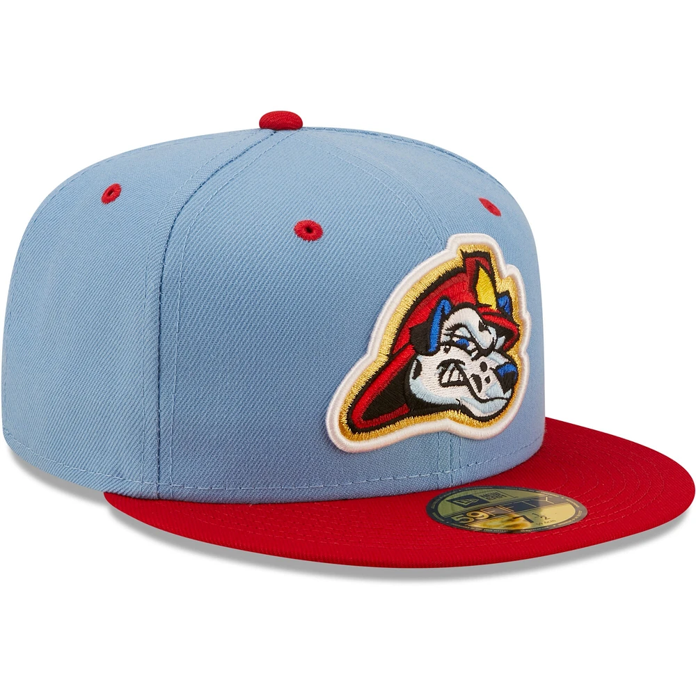 Casquette ajustée 59FIFTY pour homme Peoria Chiefs Authentic Collection New Era bleu clair