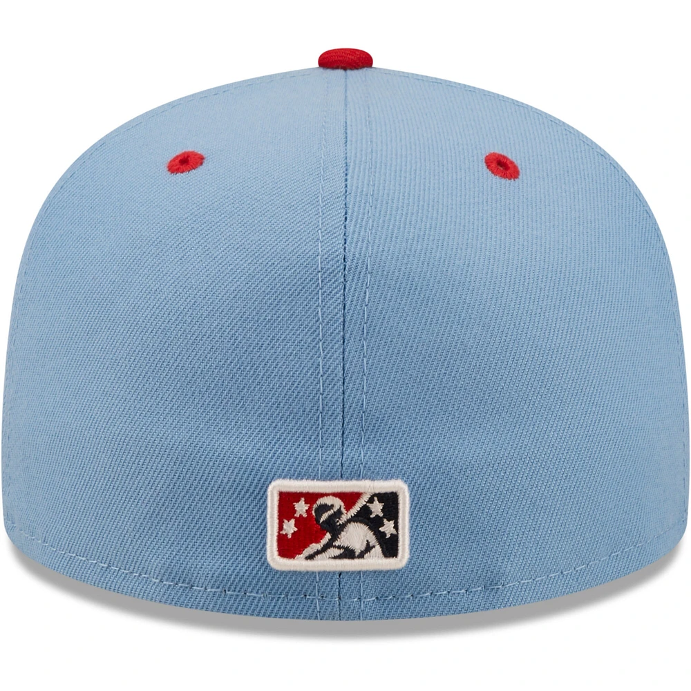 Casquette ajustée 59FIFTY pour homme Peoria Chiefs Authentic Collection New Era bleu clair