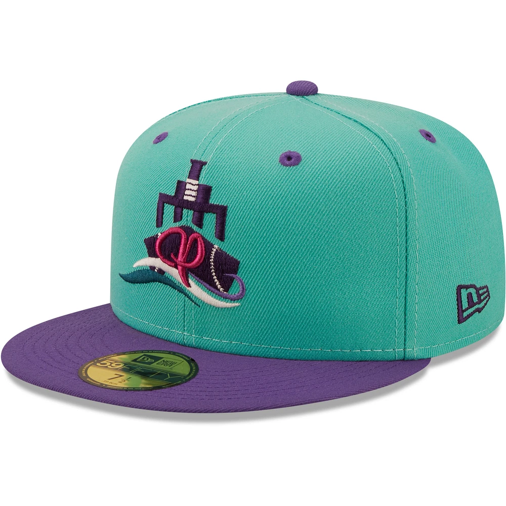 Men's New Era Turquoise/Purple Peoria en el Río Copa De La Diversion 59FIFTY Fitted Hat