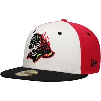 Casquette ajustée New Era Perros Bomberos de Peoria Copa la Diversión 59FIFTY blanche pour hommes