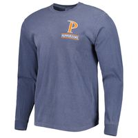 Men's Navy Pepperdine Waves Circle Campus Scene Long Sleeve T-Shirt