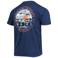 Men's Navy Pepperdine Waves Circle Campus Scene T-Shirt