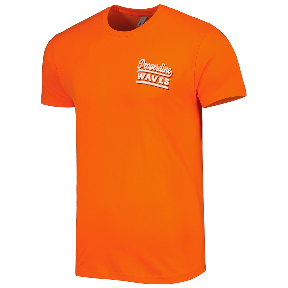 T-shirt Premium Orange Pepperdine Waves Hyperlocal Beach pour homme