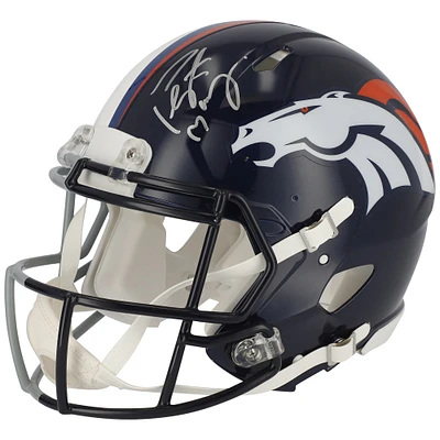 Peyton Manning Indianapolis Colts & Denver Broncos Autographed Half & Half Riddell Speed Authentic Helmet - Signature on Denver Side