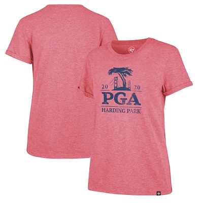 T-shirt '47 Heathered Red 2020 PGA Championship Imprint Match Hero pour femme