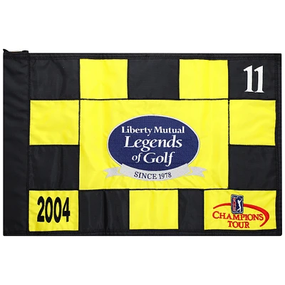 Event-Used #11 Yellow and Black Pin Flag from The Legends of Golf Tournament on April 23rd to 25th 2004