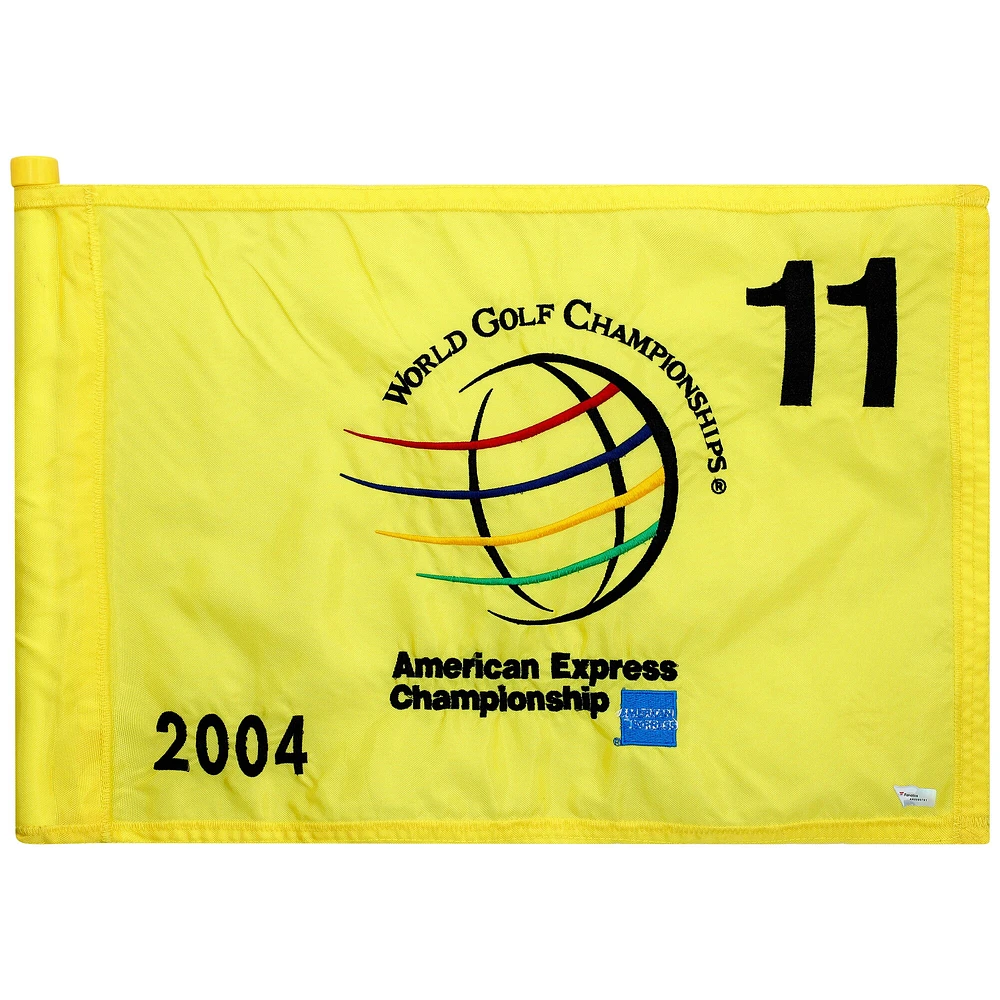 Event-Used #11 Yellow Pin Flag from The American Express Championship on September 30th to October 3rd 2004
