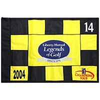 Event-Used #14 Yellow and Black Pin Flag from The Legends of Golf Tournament on April 23rd to 25th 2004