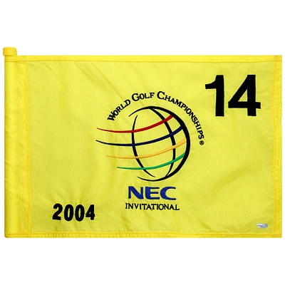 Event-Used #14 Yellow Pin Flag from The NEC Invitational on August 19th to 22nd 2004