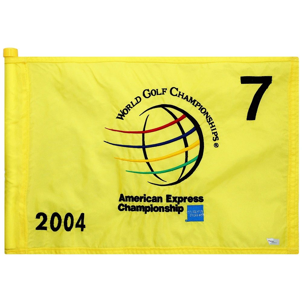 Event-Used #7 Yellow Pin Flag from The American Express Championship on September 30th to October 3rd 2004