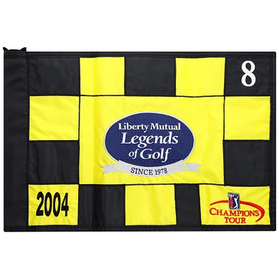 Event-Used #8 Yellow and Black Pin Flag from The Legends of Golf Tournament on April 23rd to 25th 2004
