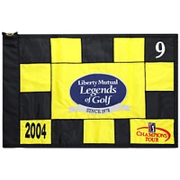 Event-Used #9 Yellow and Black Pin Flag from The Legends of Golf Tournament on April 23rd to 25th 2004