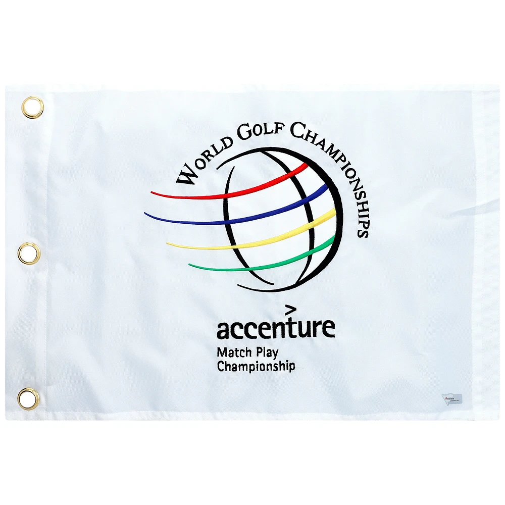 Event-Used White Pin Flag from The Accenture Match Play Championship on January 3rd to 7th 2001