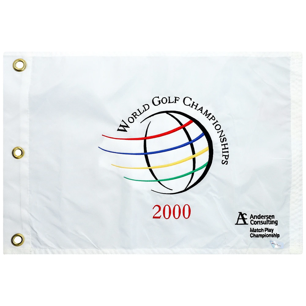 Event-Used White Pin Flag from The Match Play Championship on February 23rd to 27th 2000