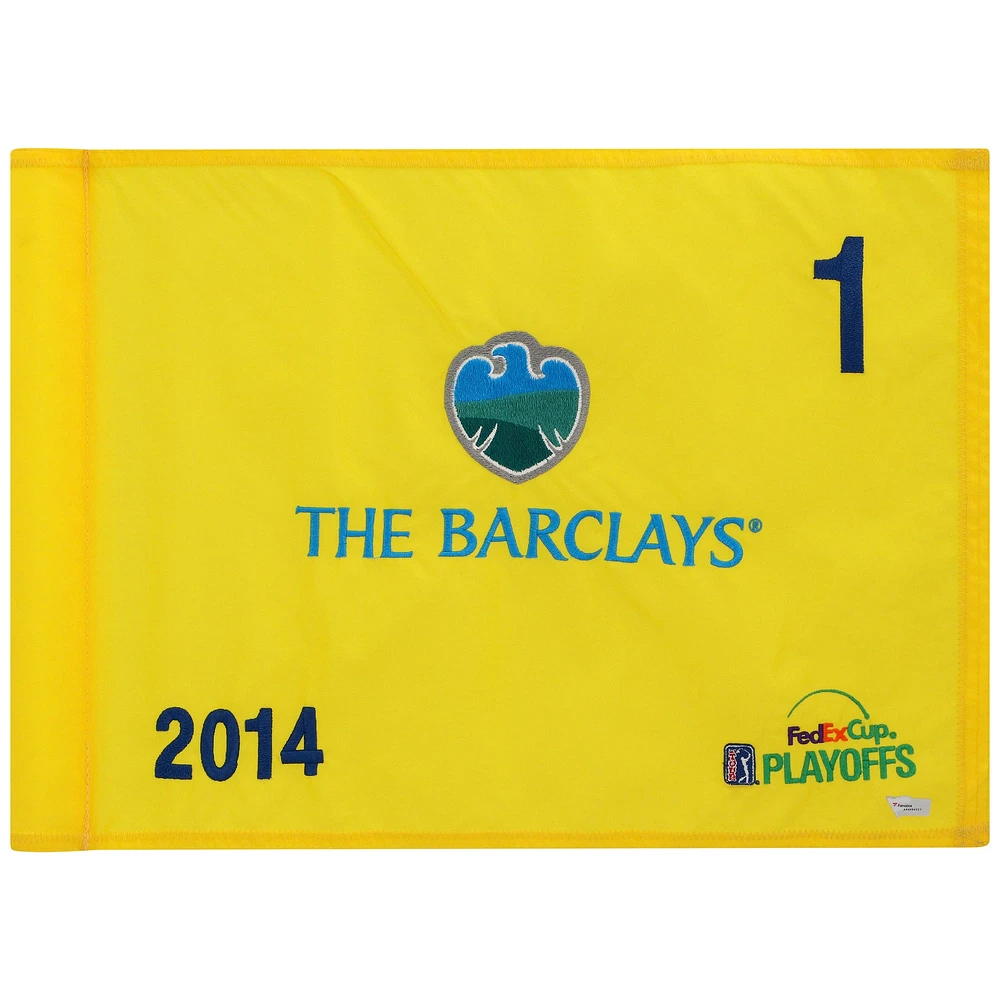 PGA TOUR Event-Used #1 Yellow Pin Flag from The Barclays Playoffs on August 21st to 24th 2014