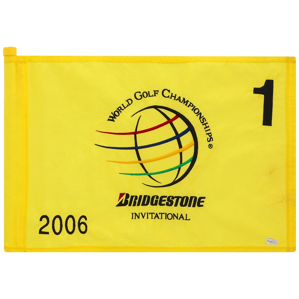 PGA TOUR Event-Used #1 Yellow Pin Flag from the Bridgestone Invitational on August 24-27 2006