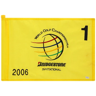 PGA TOUR Event-Used #1 Yellow Pin Flag from the Bridgestone Invitational on August 24-27 2006
