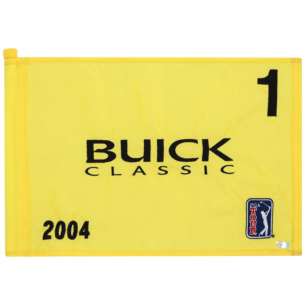 PGA TOUR Event-Used #1 Yellow Pin Flag from The Buick Classic on June 10th to 13th 2004