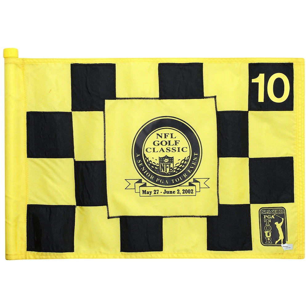 PGA TOUR Event-Used #10 Checkered Pin Flag from The NFL Golf Classic on May 27th to June 2nd 2002
