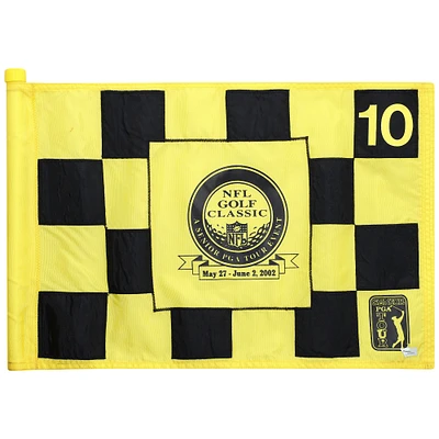 PGA TOUR Event-Used #10 Checkered Pin Flag from The NFL Golf Classic on May 27th to June 2nd 2002