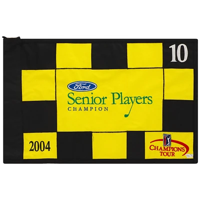 PGA TOUR Event-Used #10 Yellow/Black Pin Flag from the SENIOR PLAYERS Championship on July 8-11 2004