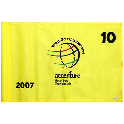 PGA TOUR Event-Used #10 Yellow Pin Flag from The Accenture Match Play Championship on February 21st to 25th 2007