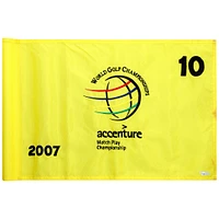 PGA TOUR Event-Used #10 Yellow Pin Flag from The Accenture Match Play Championship on February 21st to 25th 2007