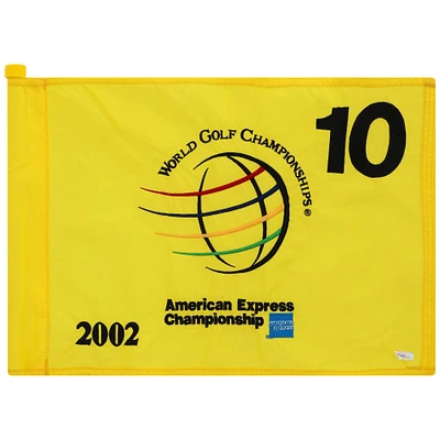 PGA TOUR Event-Used #10 Yellow Pin Flag from The American Express Championship on September 19th to 22nd 2002