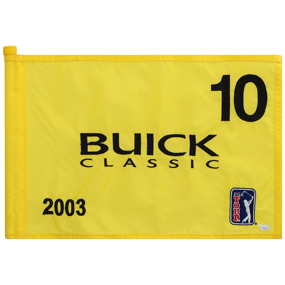 PGA TOUR Event-Used #10 Yellow Pin Flag from The Buick Classic on June 19th to 22nd 2003