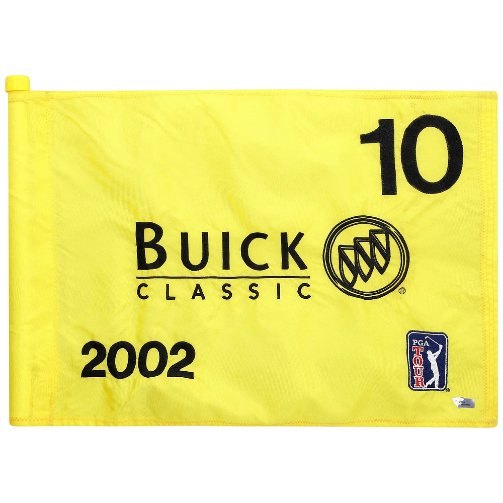 PGA TOUR Event-Used #10 Yellow Pin Flag from The Buick Classic on June 6th to 9th 2002