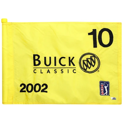 PGA TOUR Event-Used #10 Yellow Pin Flag from The Buick Classic on June 6th to 9th 2002