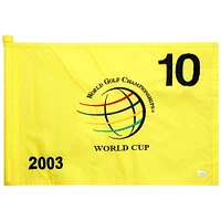 PGA TOUR Event-Used #10 Yellow Pin Flag from The EMC World Cup on November 13th to 16th 2003