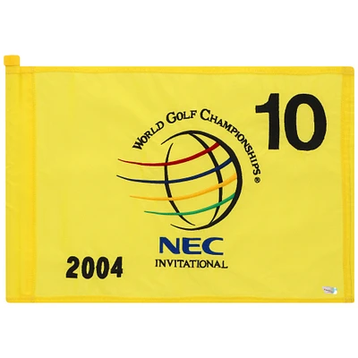 PGA TOUR Event-Used #10 Yellow Pin Flag from the NEC Invitational on August 19-22 2004